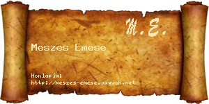 Meszes Emese névjegykártya